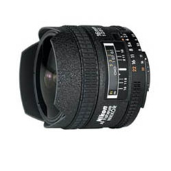 Rent Nikon 16mm AF f/2.8D Fisheye lens